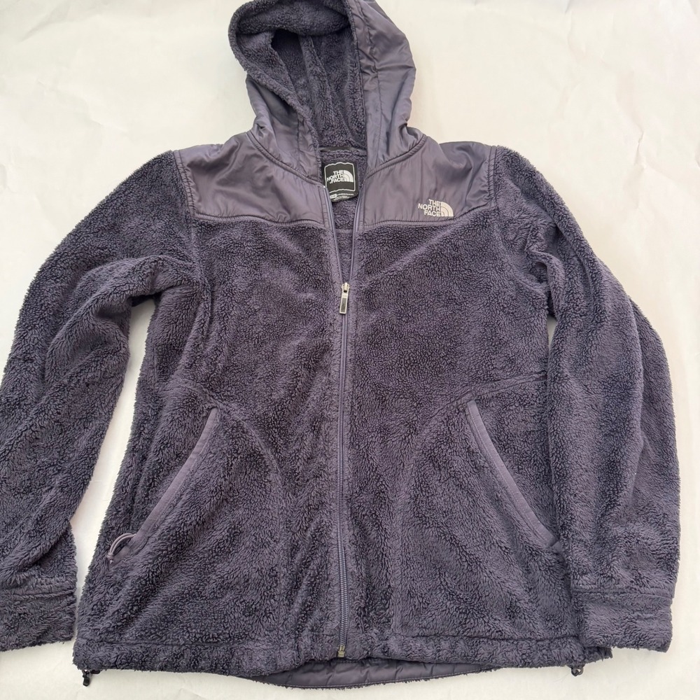 The North Face Osito 2 Womens Fleece‎ Hoodie Jacket Full Zip Purple Nylon M